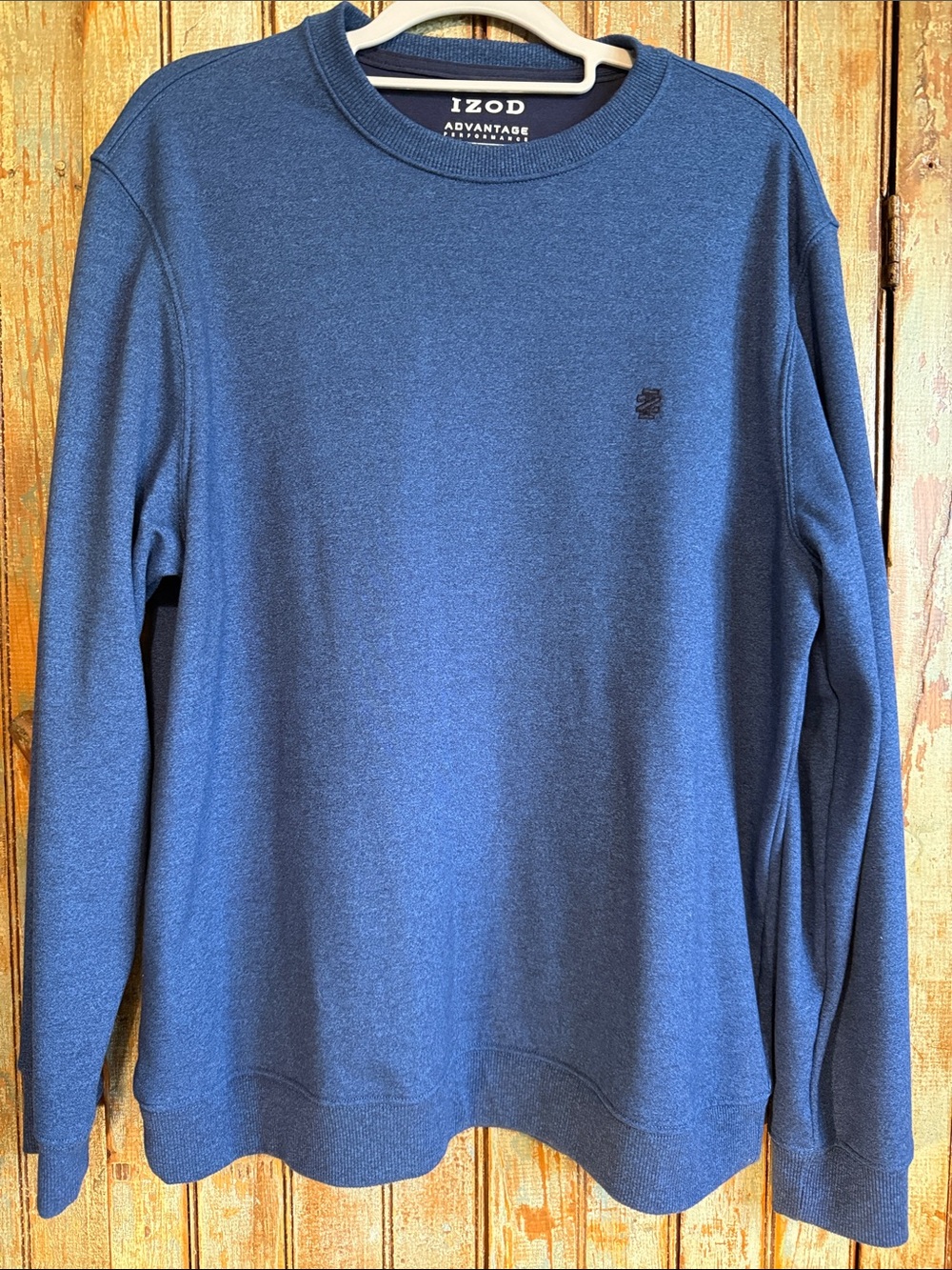 IZOD Classic Blue Advantage Performance Crewneck Sweatshirt for Men